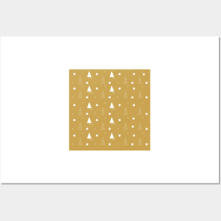 Christmas gold white minimal tree elegant Posters and Art